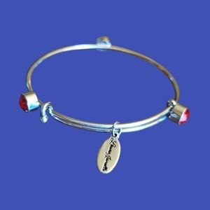 3/$30 LAURA JANELLE Red Gem Slider Bangle Bracelet